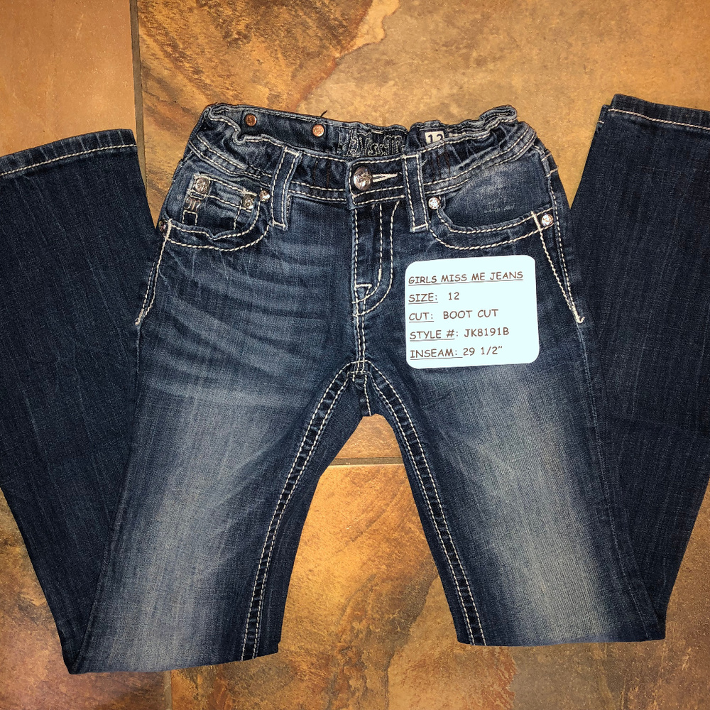 MISS ME JEANS BOOT CUT - GIRLS - SIZE 12